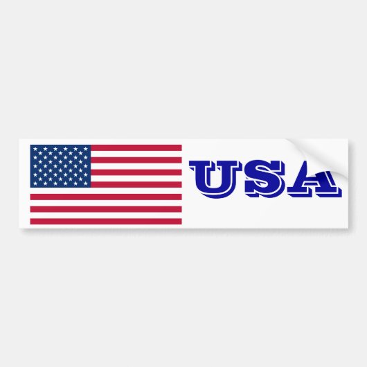 Amerikaanse vlag bumpersticker (Voorkant)