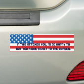 Amerikaanse vlag bumpersticker (Op auto)