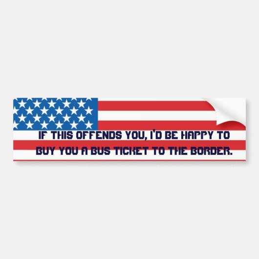 Amerikaanse vlag bumpersticker (Voorkant)
