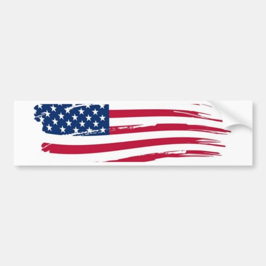 Amerikaanse vlag bumpersticker (Voorkant)