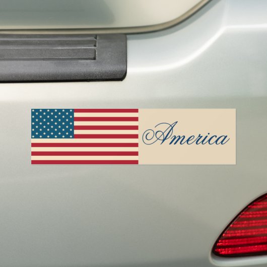 Amerikaanse vlag Bumpersticker (Op auto)