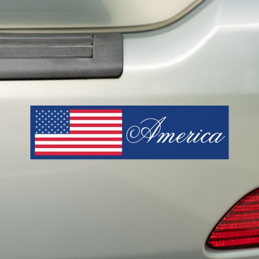 Amerikaanse vlag Bumpersticker (Op auto)