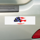 Amerikaanse vlag bumpersticker (Op auto)