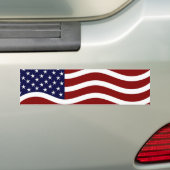 Amerikaanse vlag bumpersticker (Op auto)