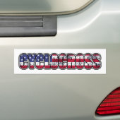 Amerikaanse vlag bumpersticker (Op auto)
