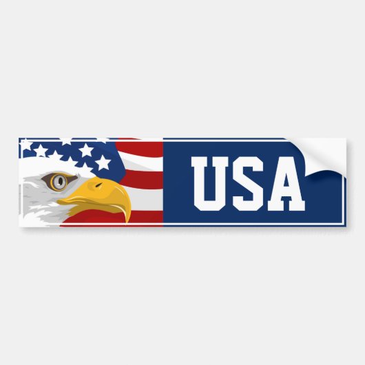 Amerikaanse vlag Bumpersticker (Voorkant)