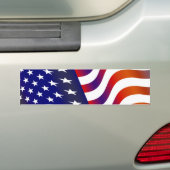 Amerikaanse vlag bumpersticker (Op auto)