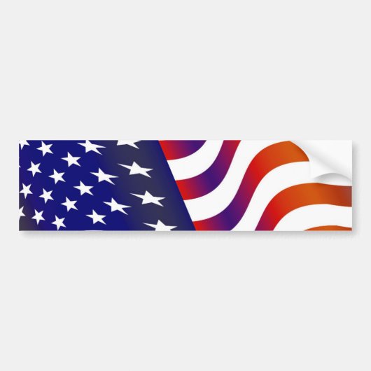 Amerikaanse vlag bumpersticker (Voorkant)