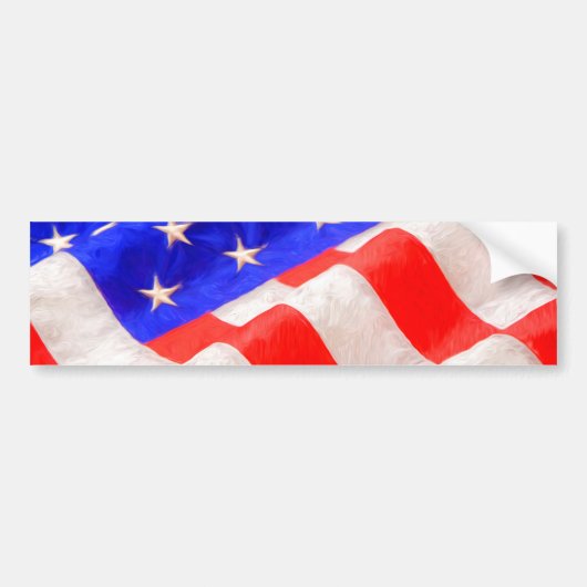 Amerikaanse vlag Bumpersticker (Voorkant)