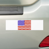 Amerikaanse vlag bumpersticker (Op auto)