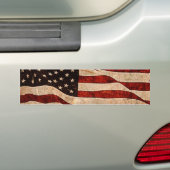 Amerikaanse  vlag bumpersticker (Op auto)