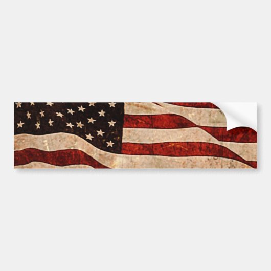 Amerikaanse  vlag bumpersticker (Voorkant)