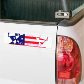 Amerikaanse vlag bumpersticker (Op Truck)