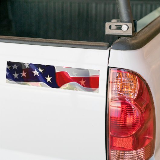 Amerikaanse vlag bumpersticker (Op Truck)