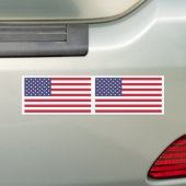 Amerikaanse vlag bumpersticker (Op auto)