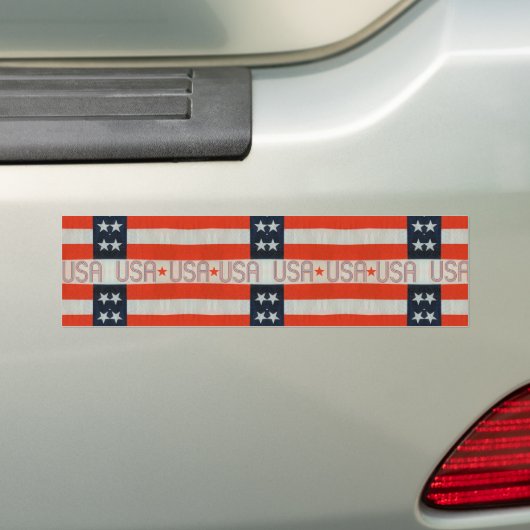 Amerikaanse vlag bumpersticker (Op auto)