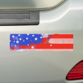 Amerikaanse vlag bumpersticker (Op auto)