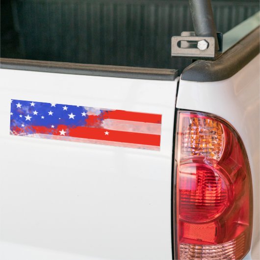 Amerikaanse vlag bumpersticker (Op Truck)
