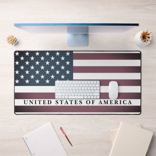 Amerikaanse vlag bureau mat met aangepaste ontwerp (Kantoor 1)
