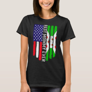 Amerikaanse vlag & Burundese vlag beste mama ooit  T-shirt
