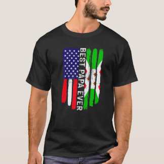Amerikaanse vlag & Burundi vlag Best Papa Ever Fam T-shirt