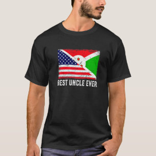 Amerikaanse vlag & Burundi vlag Beste oom ooit Fam T-shirt