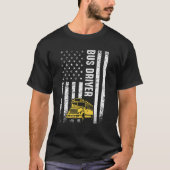 Amerikaanse vlag Busman, chauffeur in nood T-shirt (Voorkant)