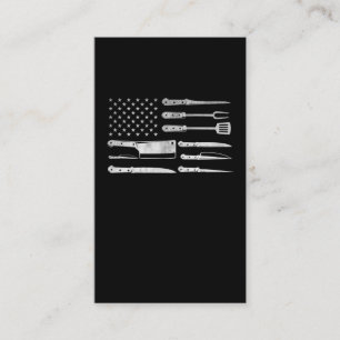 Amerikaanse vlag Butcher Cooking USA Chef Visitekaartje