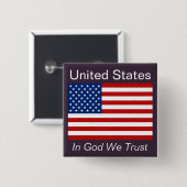 Amerikaanse vlag Button (Voorkant /achterkant)