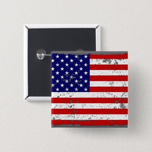 Amerikaanse vlag Button (Voorkant /achterkant)