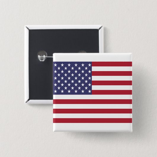 Amerikaanse vlag Button (Voorkant /achterkant)