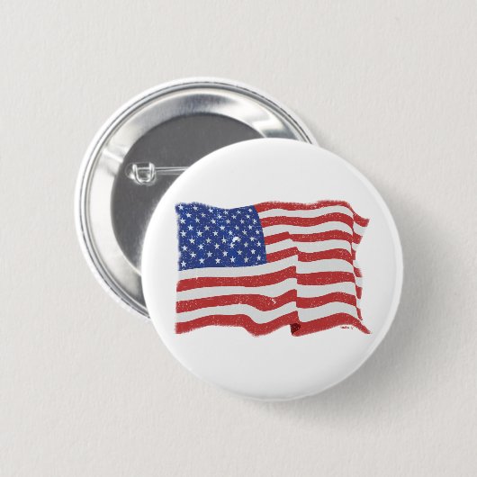Amerikaanse vlag Button (Voorkant /achterkant)