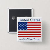 Amerikaanse vlag Button (Voorkant /achterkant)