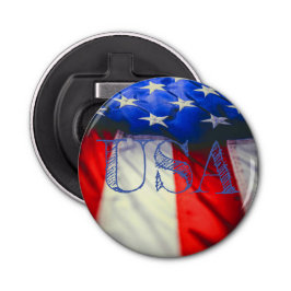 Amerikaanse vlag button flesopener