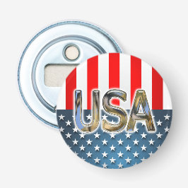 Amerikaanse vlag button flesopener