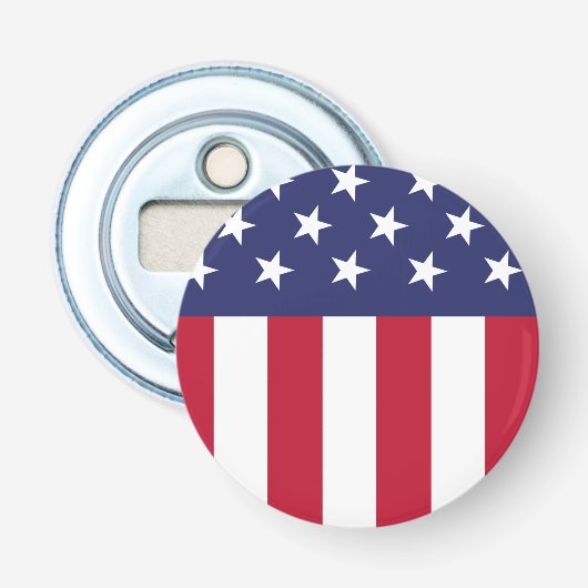 Amerikaanse vlag button flesopener (Voorkant)