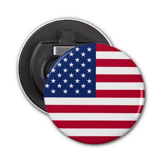 Amerikaanse vlag button flesopener (Voorkant)