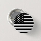 Amerikaanse vlag Button zwart-wit (Voorkant /achterkant)