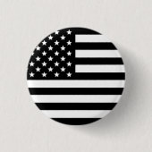 Amerikaanse vlag Button zwart-wit (Voorkant)
