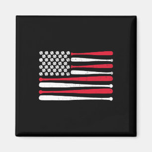 Amerikaanse vlag Bysebyll USA  Bysebyll Sport Magneet