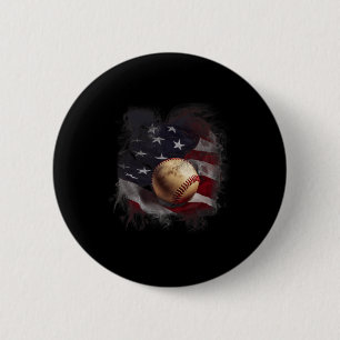 Amerikaanse Vlag Bysebyll Vintage 4 juli Amerikaan Ronde Button 5,7 Cm