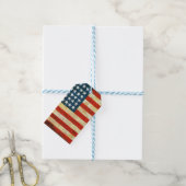 Amerikaanse vlag cadeaulabel (Met Touw)