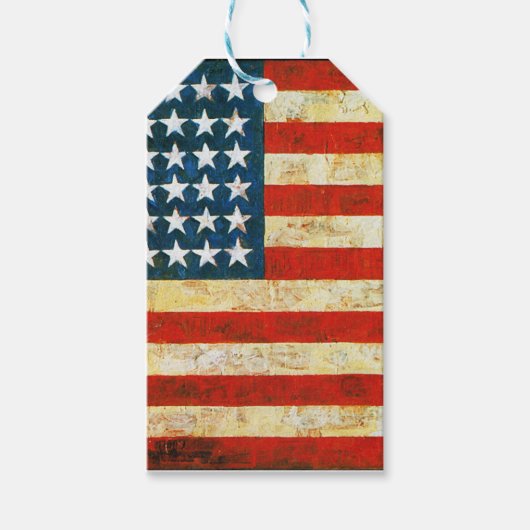 Amerikaanse vlag cadeaulabel (Voorkant)