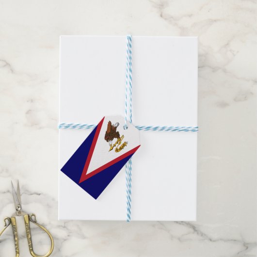 Amerikaanse vlag cadeaulabel (Met Touw)