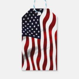 Amerikaanse vlag cadeaulabel