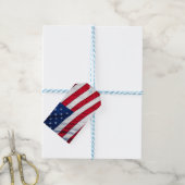 Amerikaanse vlag cadeaulabel (Met Touw)