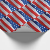 Amerikaanse vlag, cadeauomslag. cadeaupapier (Hoek)