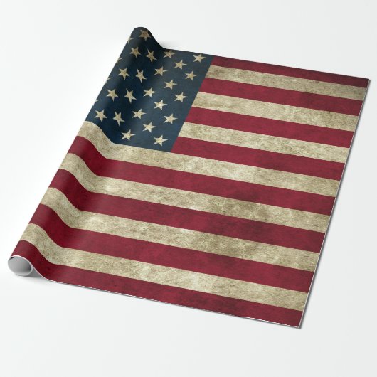  Amerikaanse vlag Cadeaupapier (Uitgerold)