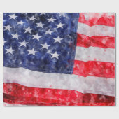 Amerikaanse vlag cadeaupapier (Vlak)