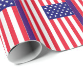Amerikaanse vlag cadeaupapier (Rol Hoek)
